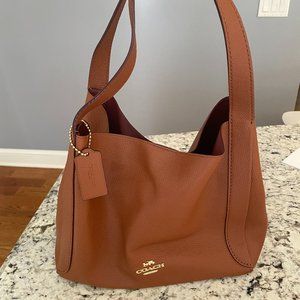 Pebble Leather Deep Tan Coach Bag